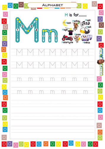 Letter M Tracing and Vocabulary - FREE Worksheet