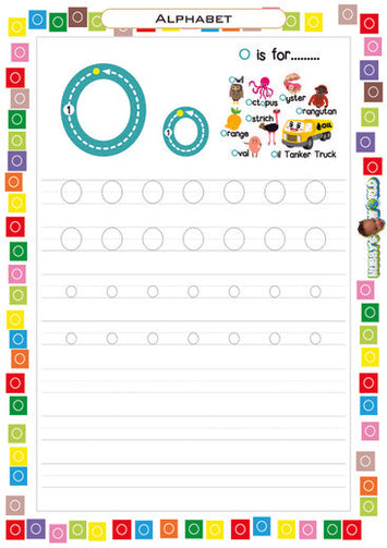 Letter O Tracing and Vocabulary - FREE Worksheet