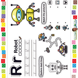 R is for Robot - FREE Alphabet Worksheet