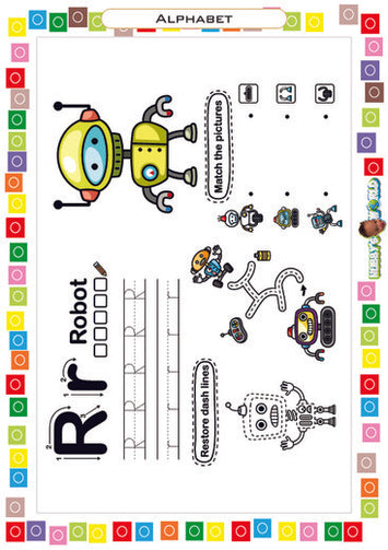 R is for Robot - FREE Alphabet Worksheet
