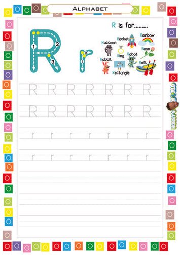 Letter R Tracing and Vocabulary - FREE Worksheet
