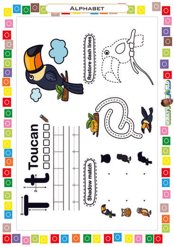 T is for Toucan - FREE Printable Worksheet