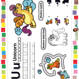 U is for Unicorn - FREE Printable Worksheet