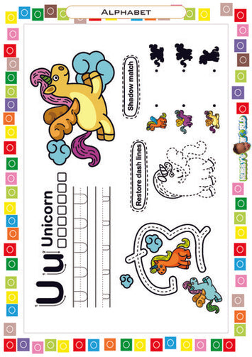 U is for Unicorn - FREE Printable Worksheet