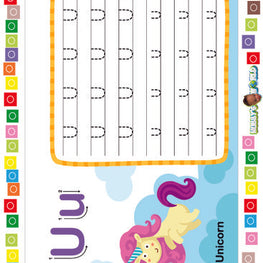 U is for Unicorn - FREE Printable Worksheet