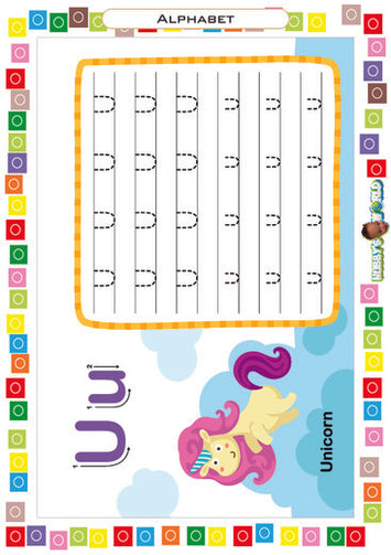 U is for Unicorn - FREE Printable Worksheet