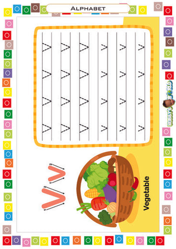 V is for Vegetable - FREE Printable Worksheet