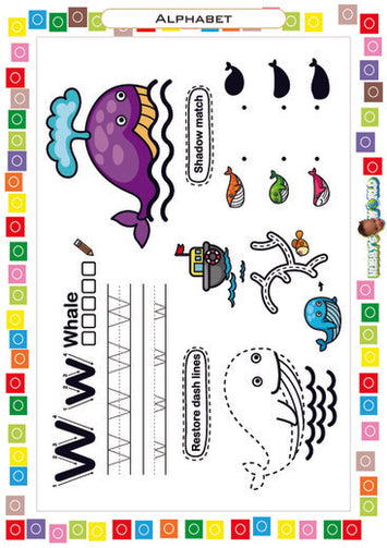 W is for Whale - FREE Printable Worksheet