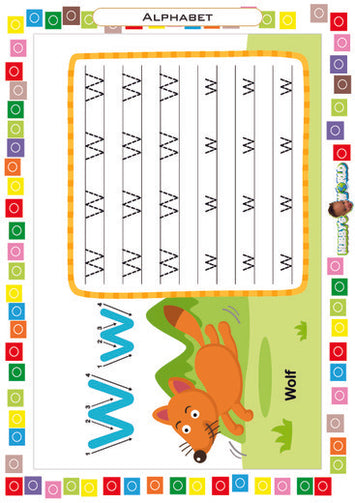 W is for Wolf - FREE Printable Worksheet