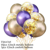 12" Thick Metallic Balloon Set