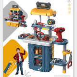Pretend Workbench Playset with Rolling Suitcase