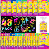 48 Pack Rainbow Art Scratch Notebooks
