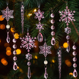 18pcs Crystal Christmas Ornaments