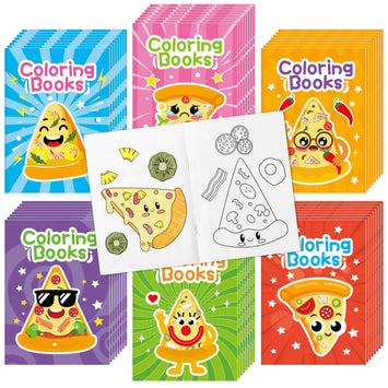 24Pcs Mini Pizza Coloring Book