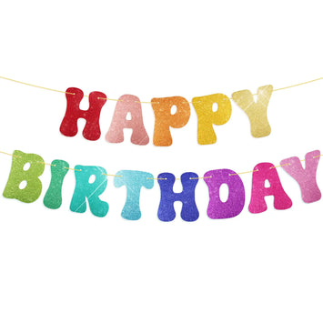 Rainbow Happy Birthday Banner