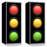 2 Pcs Cardboard Traffic Lights