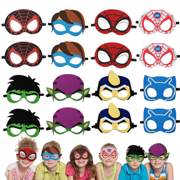 16 Pack Superhero Masks