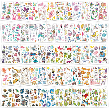 600+ Mixed Styles Temporary Tattoos