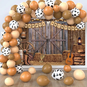 65Pcs Cowboy/Cowgirl Birthday Party Kit
