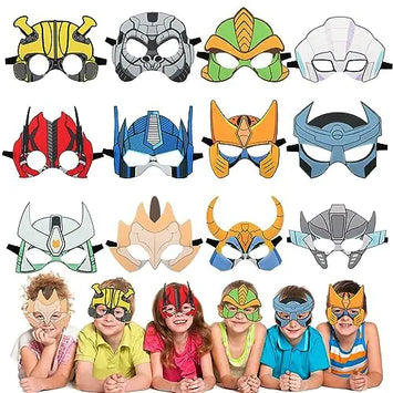 12PCS Robots Felt Mask Set