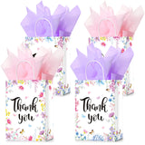 30 Pcs Thank You Floral Gift Bags