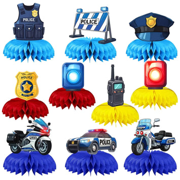 9 Pcs Police Centerpieces