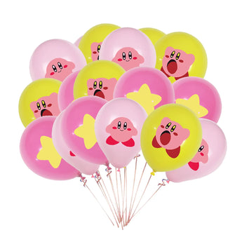 18Pcs Kirby Latex Balloons