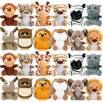 24 Pcs Small Stuffed Animals