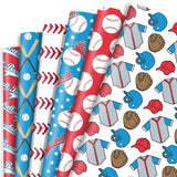 6 Pack Baseball Wrapping Paper