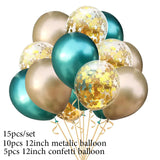 12" Thick Metallic Balloon Set