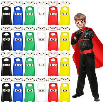 24 Pcs Ninja Capes and Masks