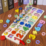 3-in-1 Wooden Color, Number & Shape Puzzle