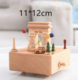 Rotating Wooden Music Box