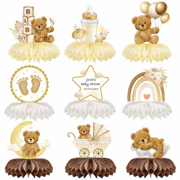 9pcs Bear Baby Shower Decorations