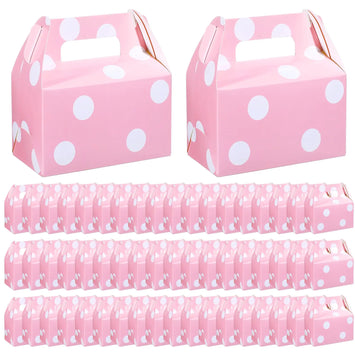 50 Pcs Pink Polka Dot Boxes 6.3