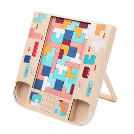 Tetris-Style Wooden Puzzle