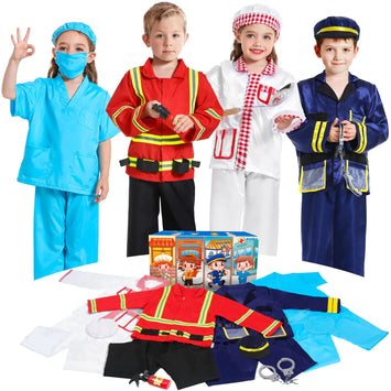 14Pcs Career Role Play Costume Set (Ages 3–6)