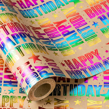 Kraft Birthday Wrapping Paper