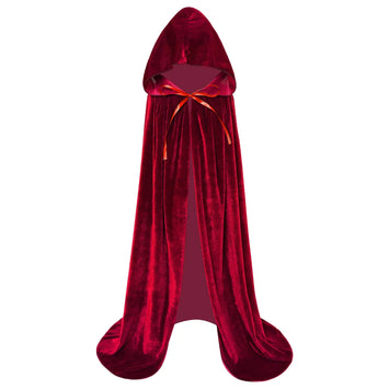 Kids Hooded Velvet Cloak (Ages 3–15)
