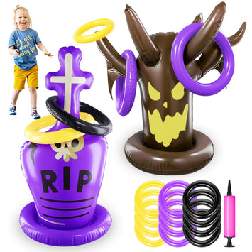 Inflatable Halloween Ring Toss Game Set