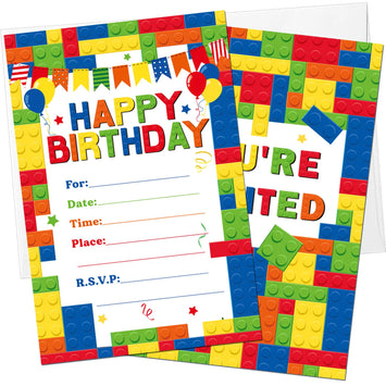 30 Pack Birthday Party Invitations with Envelopes
