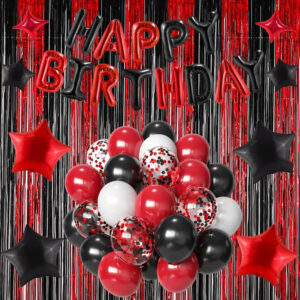 Black and Red Birthday Party Kit
