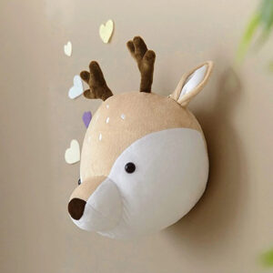 WhimsyWild Wall Friends - Stuffed Elephant/Unicorn/Elk/Giraffe