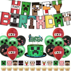 45Pcs Minecraft Birthday Party Kit