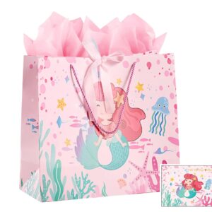 Large Mermaid Gift Bag with Card and Tissue Paper
