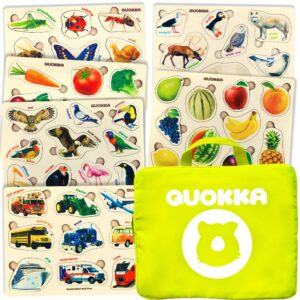 6 Pack Wooden Toddler Puzzle