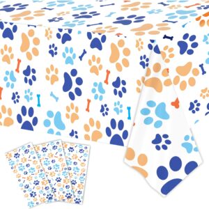 3 Pack Bluey Paw Print Plastic Tablecloth