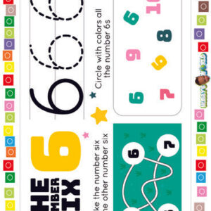 Number 6 Trace, Connect and Identify- FREE Worksheet