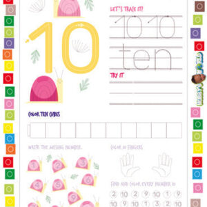 Number 10 Trace, Color, Count, and Find - FREE Worksheet