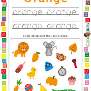 Color Orange Trace and Identify - FREE Worksheet